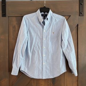 Ralph Lauren Boys long sleeve button down shirt Cotton Shirt (size Large 14/16)